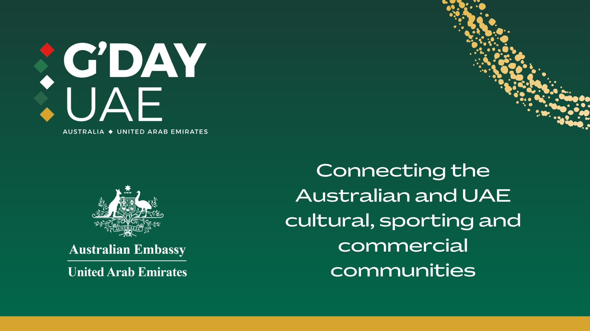G'Day UAE and the Australian Embassy, United Arab Emirates: connecting the Australian and UAE cultural, sporting and commercial communities